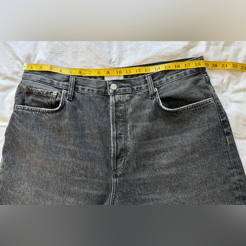 Agolde Wide Leg Baggy Jeans Black Denim Women’s 32х30  12 Opening - Picture 13 of 15